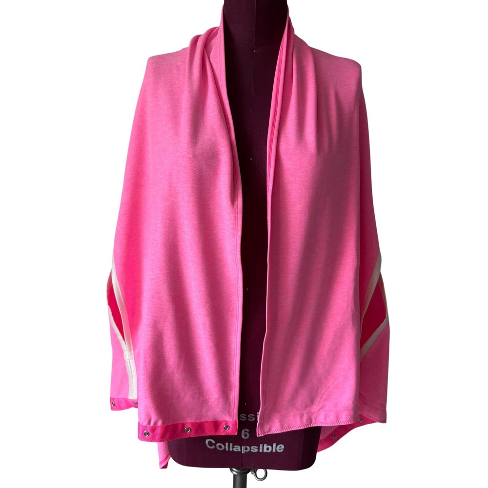 Lululemon Vinyasa‎ Scarf Snap Wrap Shrug Neon Pink